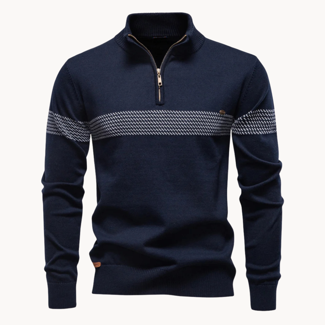 Heritage Diagonal Weave Mock Neck Pullover